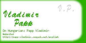 vladimir papp business card